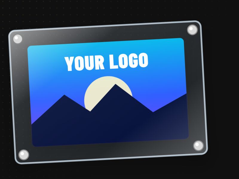 Sample design: Acrylic sign with a full color logo printed on it