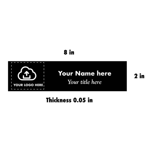 Full Color custom office name plate for Desk or Wall, Doors holders 8in x 2in