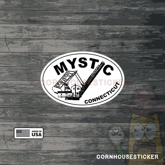 Mystic, CT River draw bridge sticker