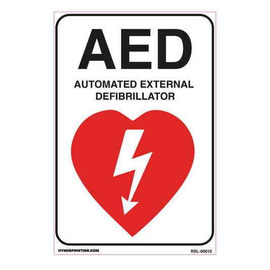 AED | Durable, Weatherproof Vinyl Decal