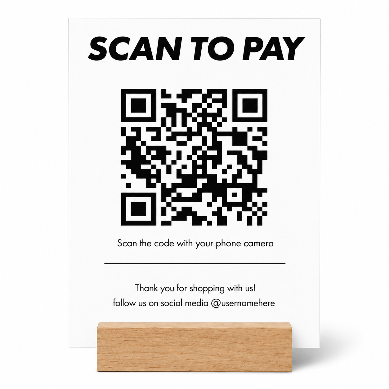 customizable QR code Craft fair sign