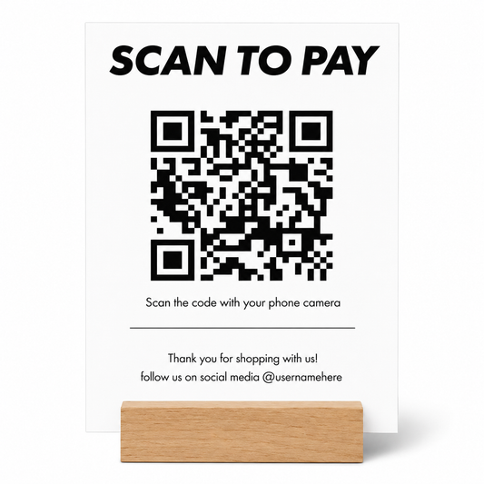 customizable QR code Craft fair sign