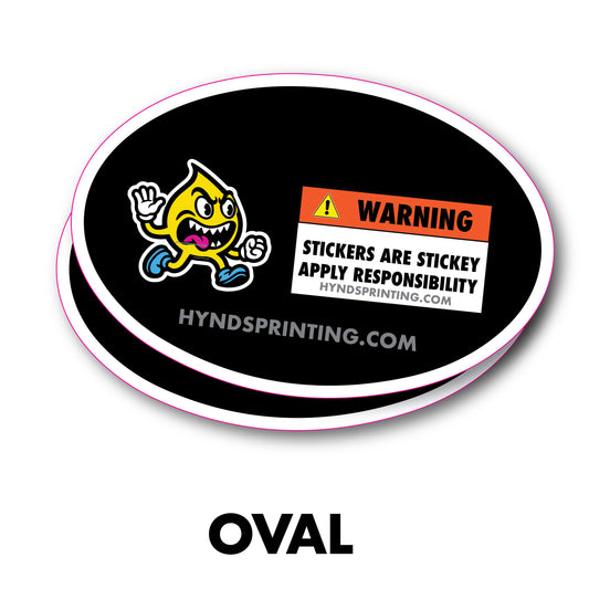 100 Custom 2.5" OVAL STICKERS | Durable, Weatherproof Vinyl Decals