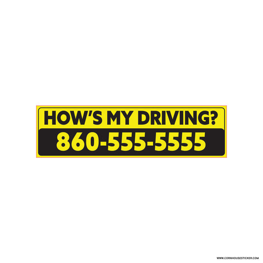 How's My Driving? Bumper sticker