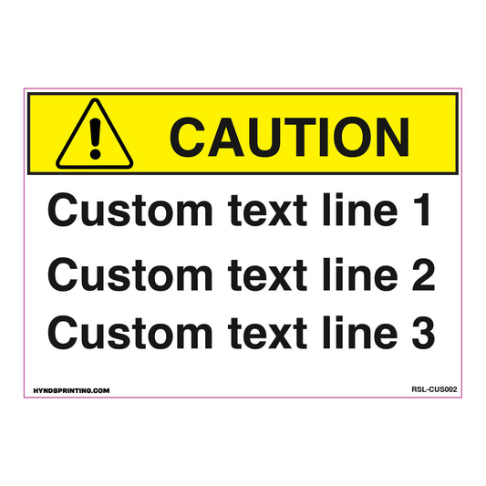 Custom caution sticker | Durable, Weatherproof Vinyl Decal