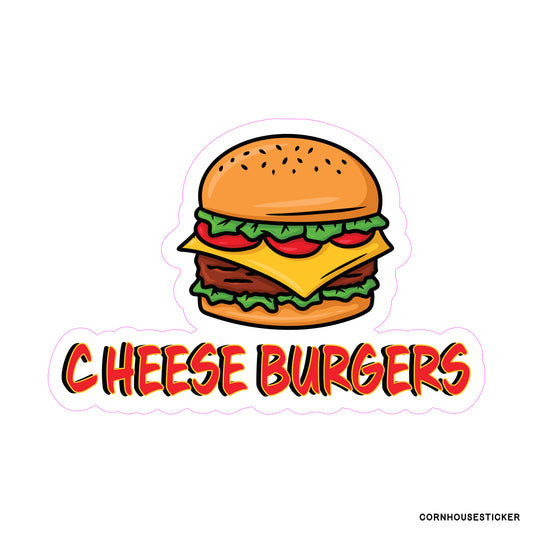 Cheese Burgers | Durable, Weatherproof Vinyl Decal