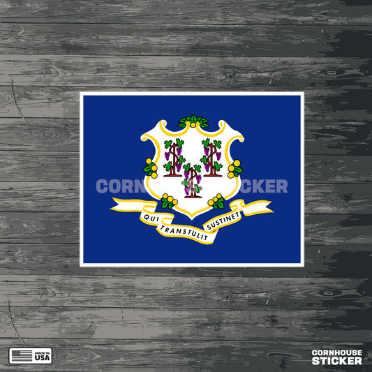 State of Connecticut flag vinyl sticker