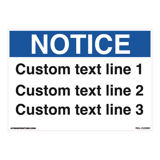 Custom Notice sticker