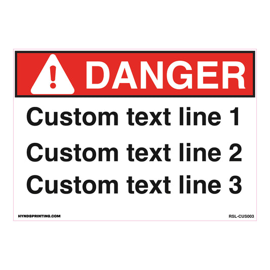 Custom danger sticker | Durable, Weatherproof Vinyl Decal