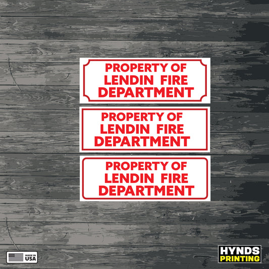 Fire Department asset tags