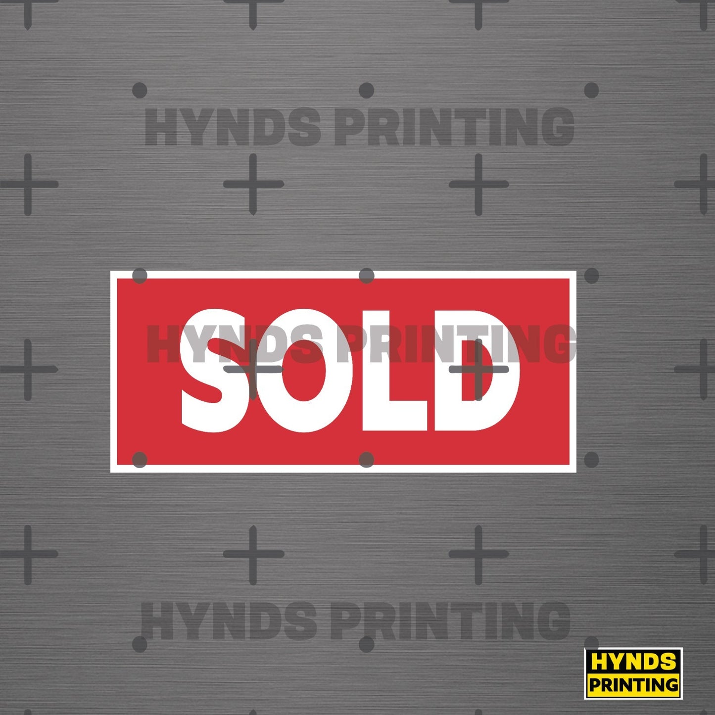 SOLD 6 Pack  REAL ESTATE SIGN | Durable, Weatherproof Vinyl Decals-