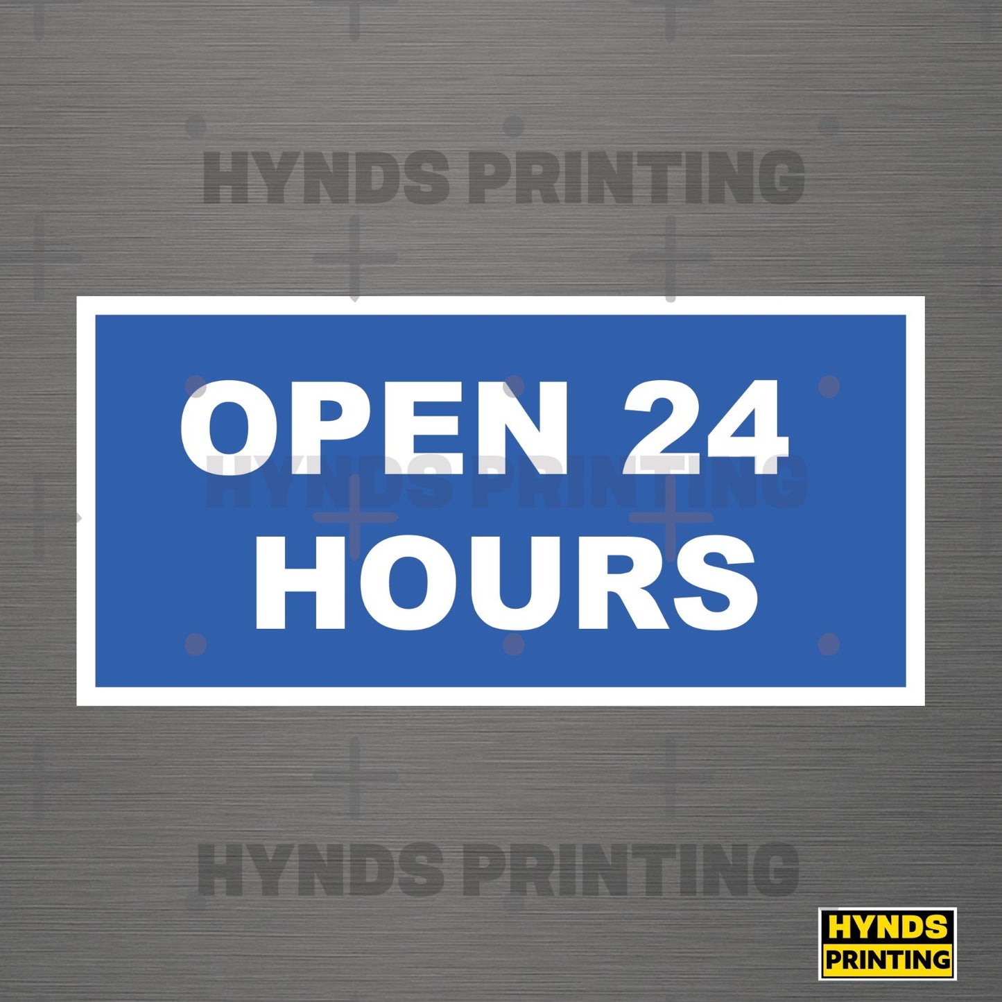 Open 24 hours  , Weatherproof Vinyl Decal