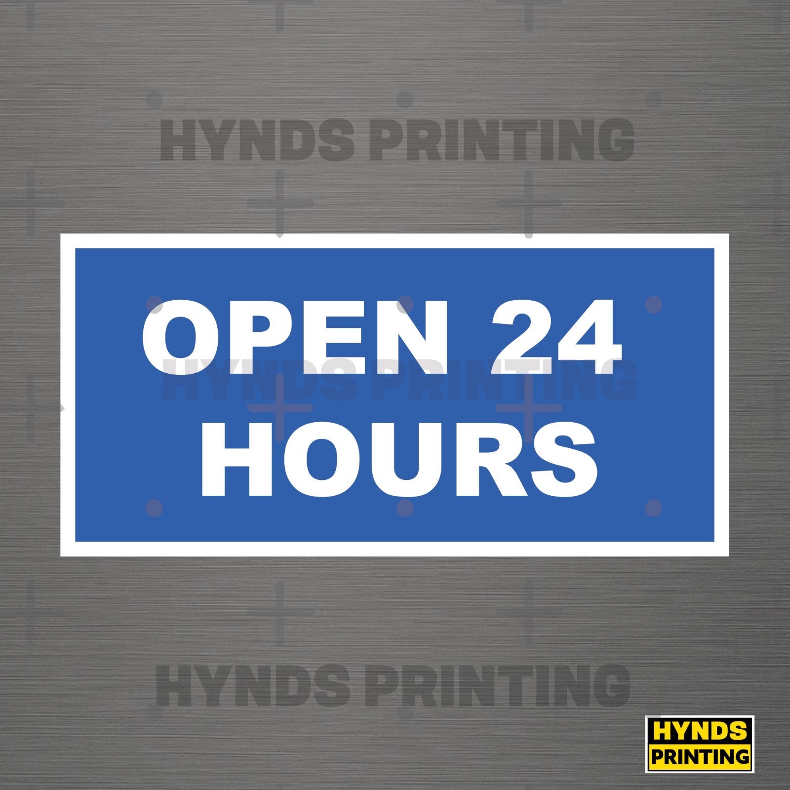 Open 24 hours  , Weatherproof Vinyl Decal