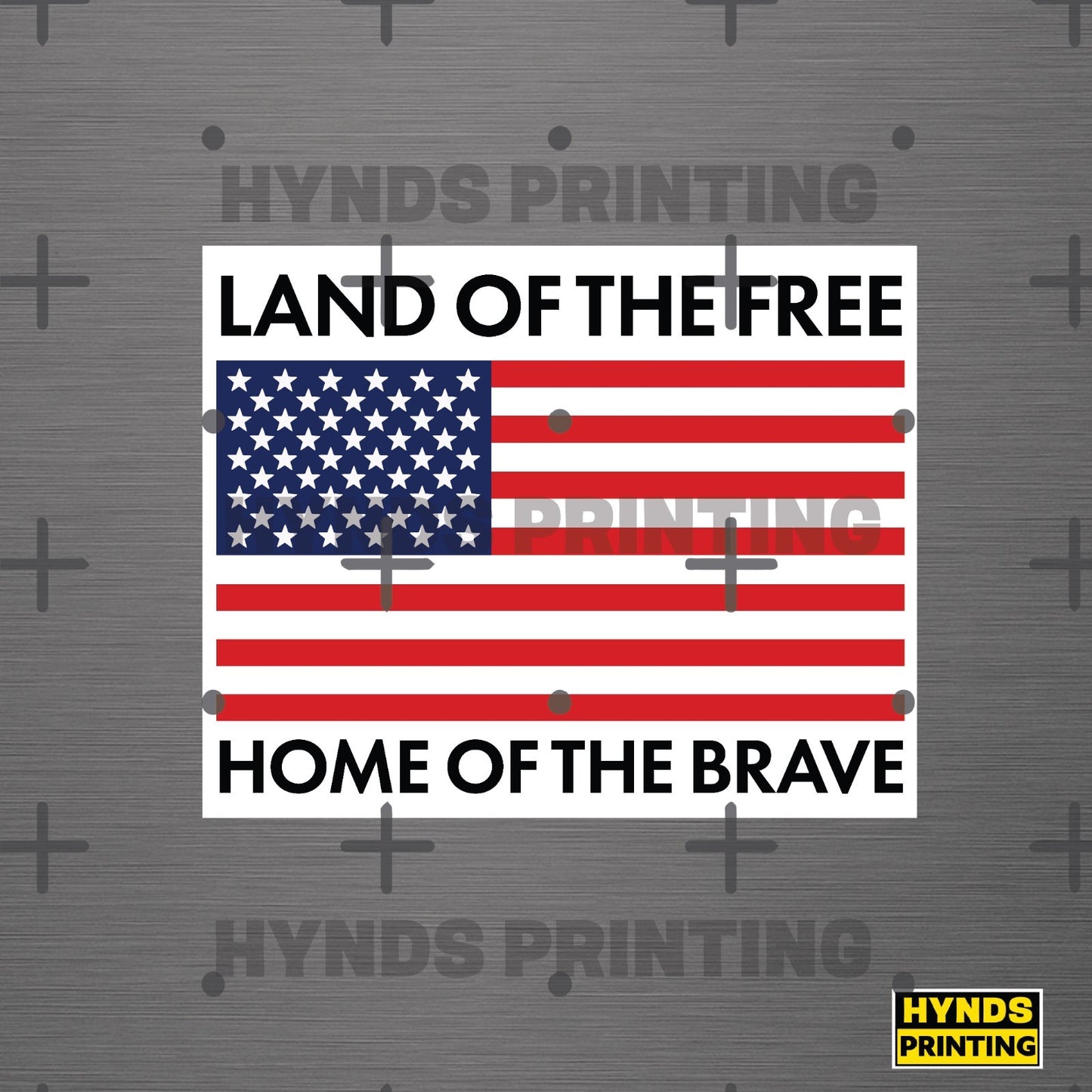 Land of the free home of the brave | Weatherproof Vinyl Decal