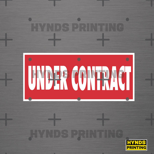 Under contract 6 Pack  REAL ESTATE SIGN | Durable, Weatherproof Vinyl Decals-
