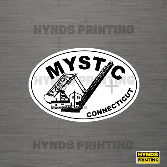 Mystic, CT River Drawbridge Vinyl decal