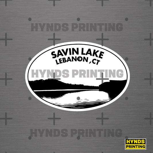 Savin lake Lebanon , CT  weatherproof vinyl decal