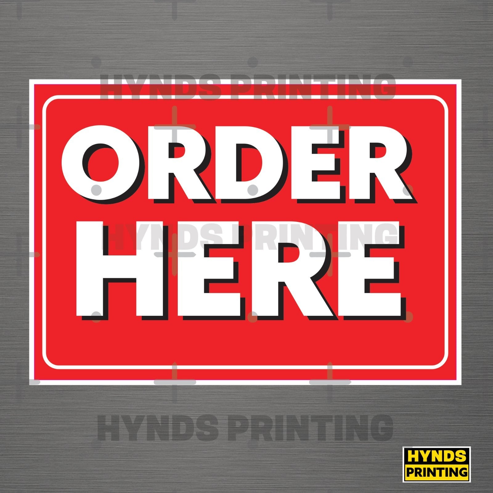 Order Here, Weatherproof Vinyl Decal