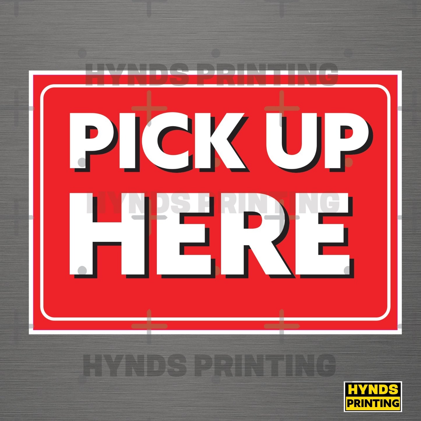 Pick Up Here, Weatherproof Vinyl Decal