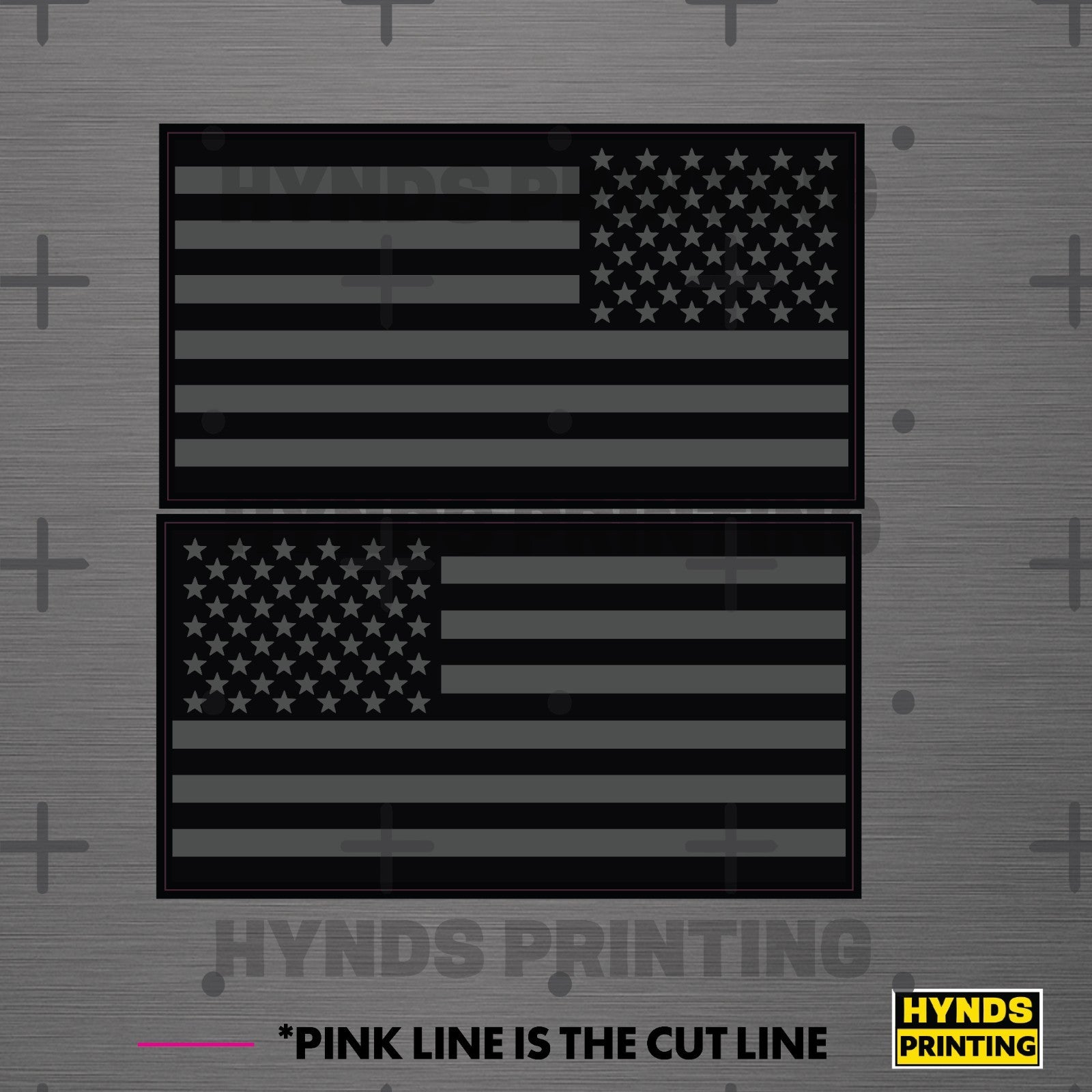 Left and right American flag gray and black  Vinyl decal weatherproof car sticke