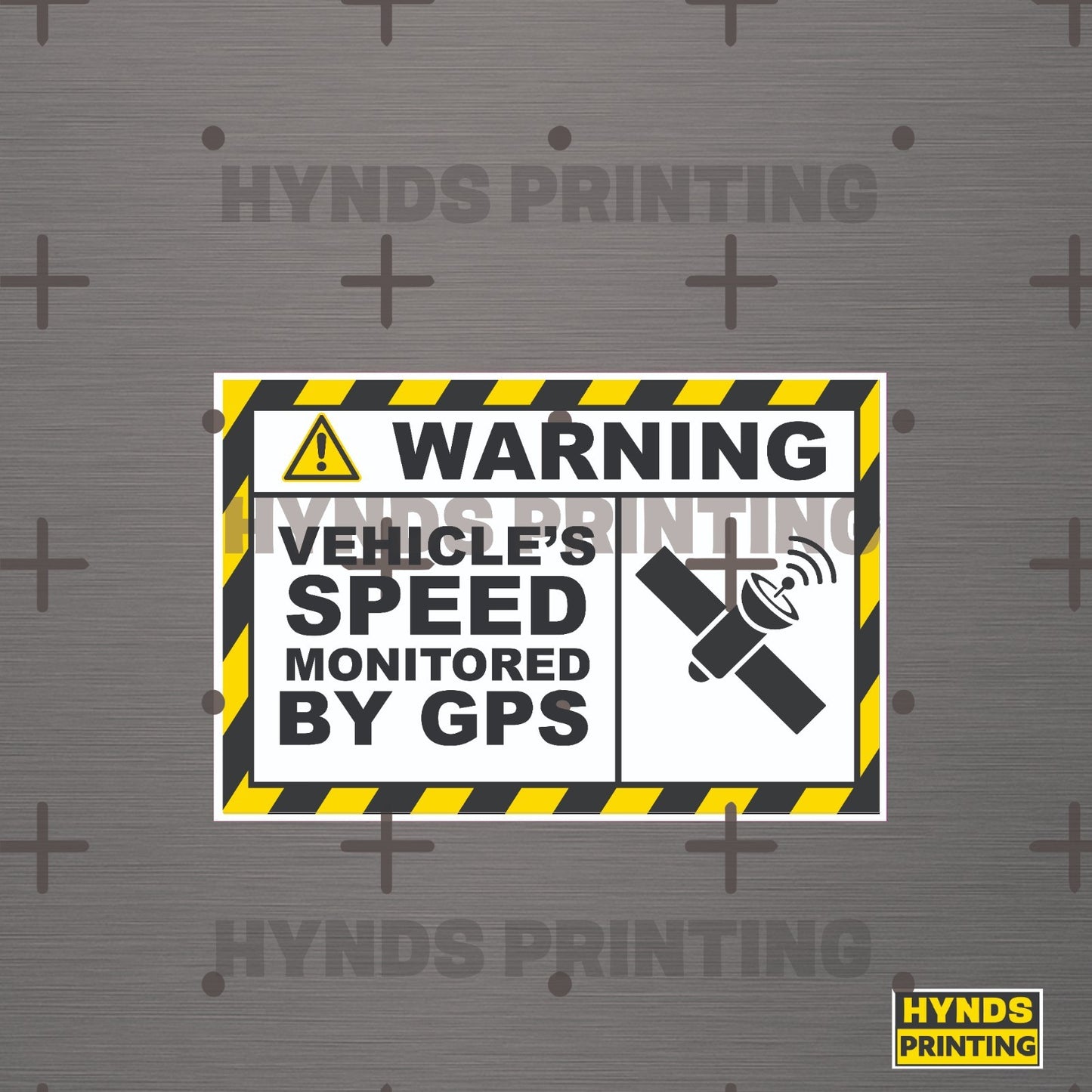 warning vehicles speed is monitored by gpos , Weatherproof Vinyl Decal