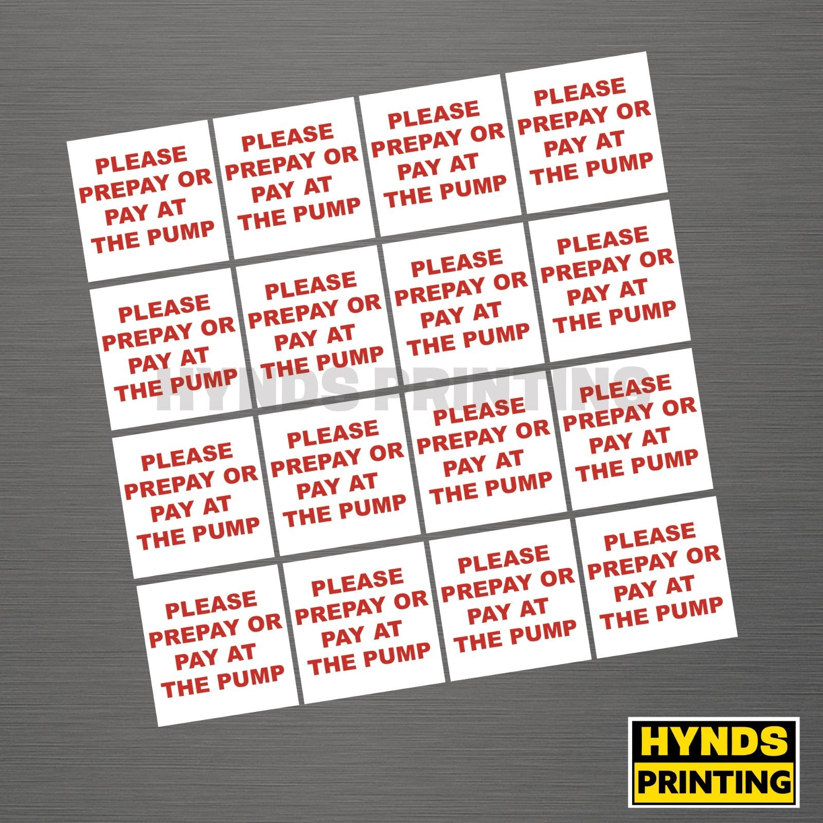 Please Prepay at the pump x16  | Durable, Weatherproof Vinyl Decals-
