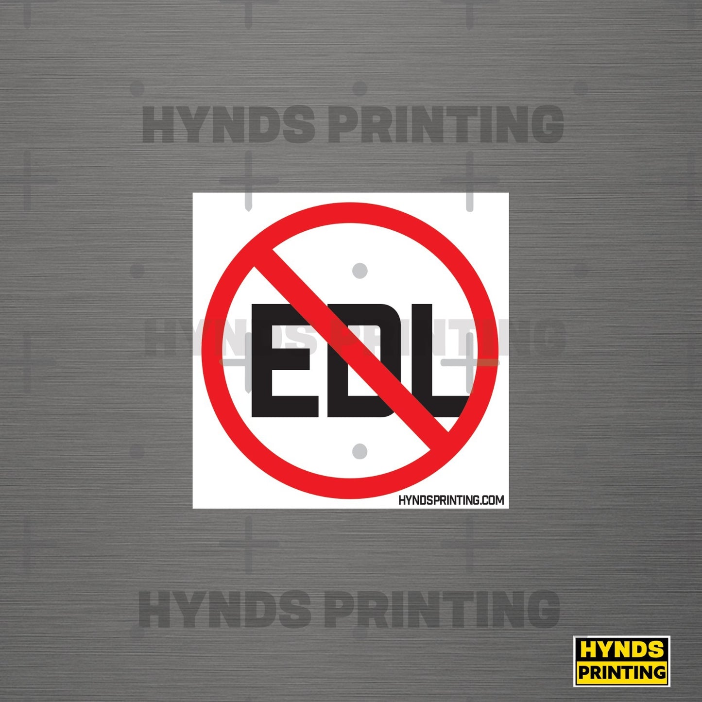 NO EDL  , Weatherproof Vinyl Decal