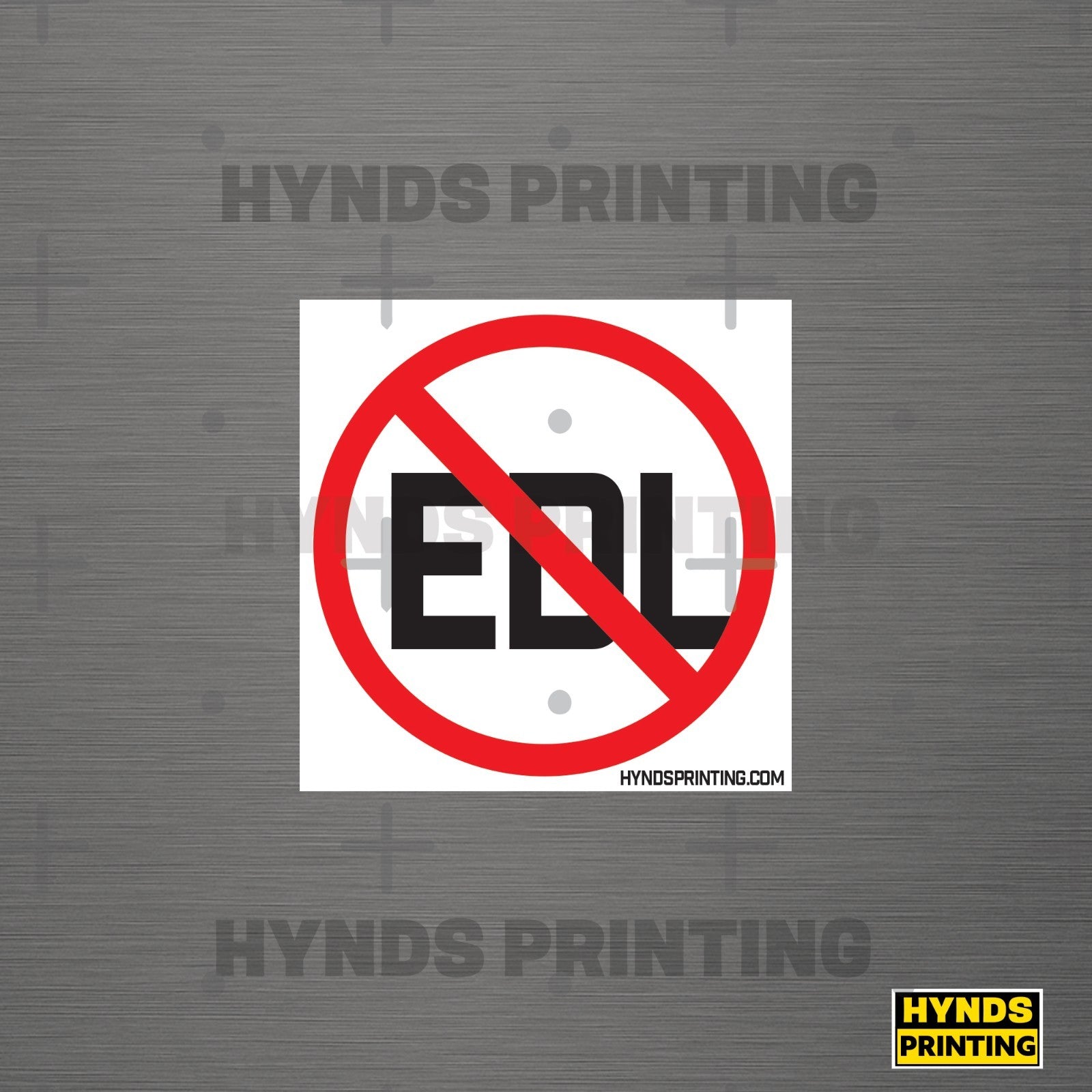 NO EDL  , Weatherproof Vinyl Decal