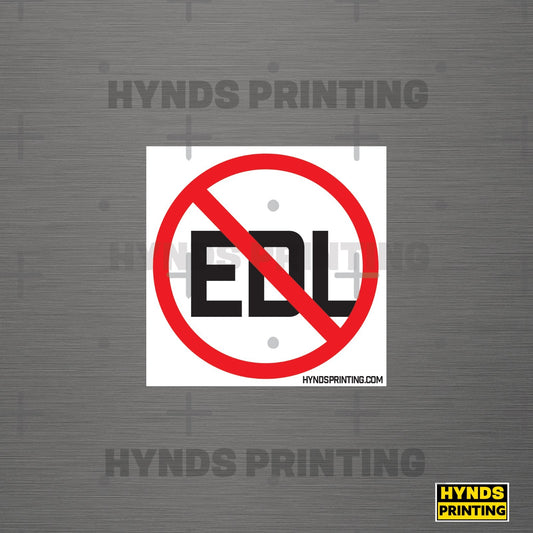 NO EDL  , Weatherproof Vinyl Decal