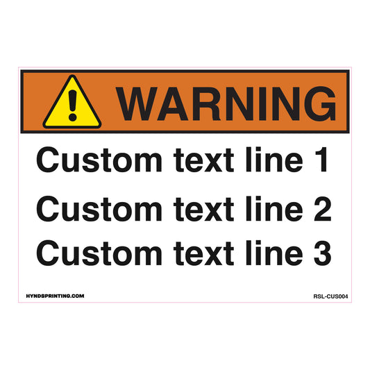 Custom Warning sticker