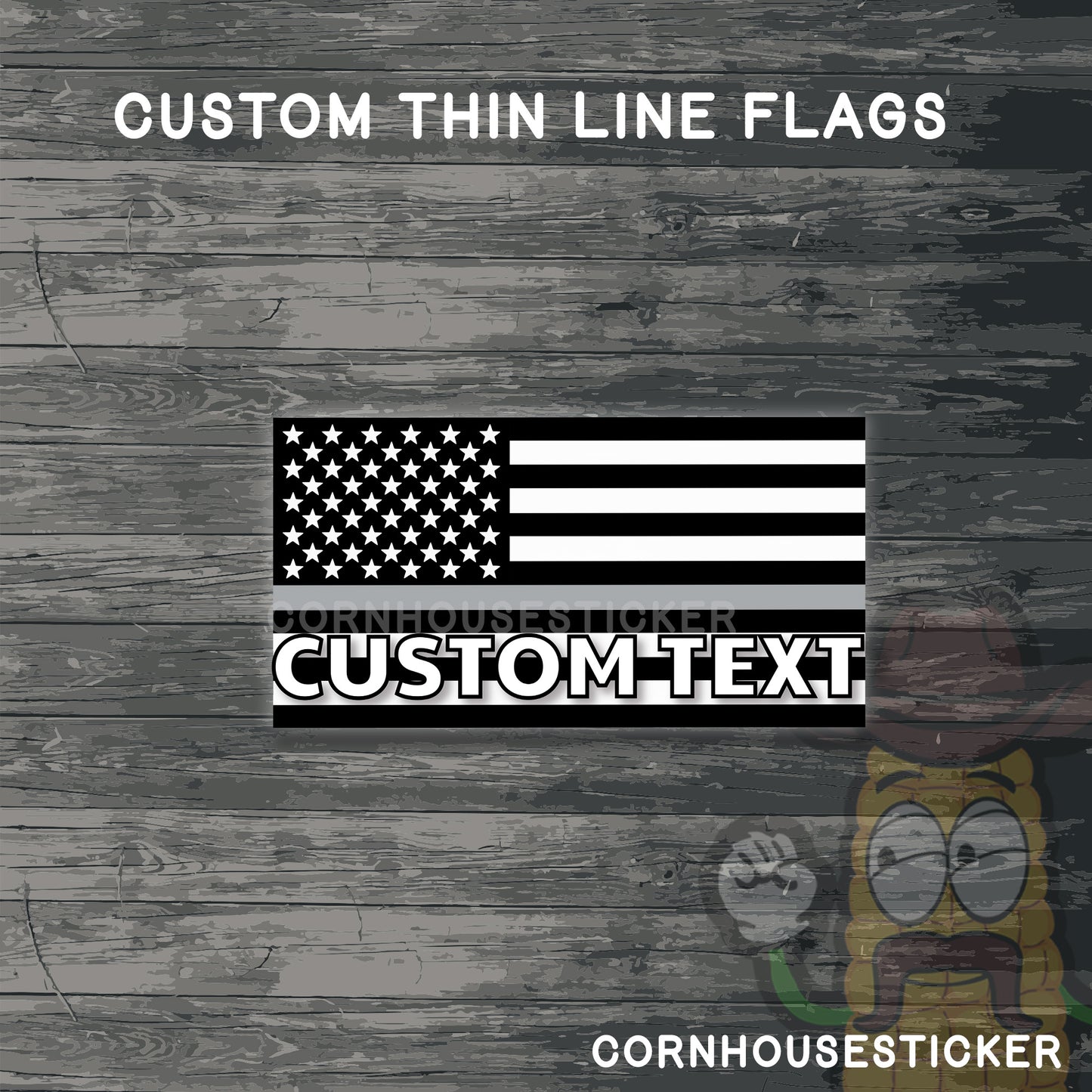 Custom thin line stickers (25  STICKERS) | Durable, Weatherproof Vinyl Decal