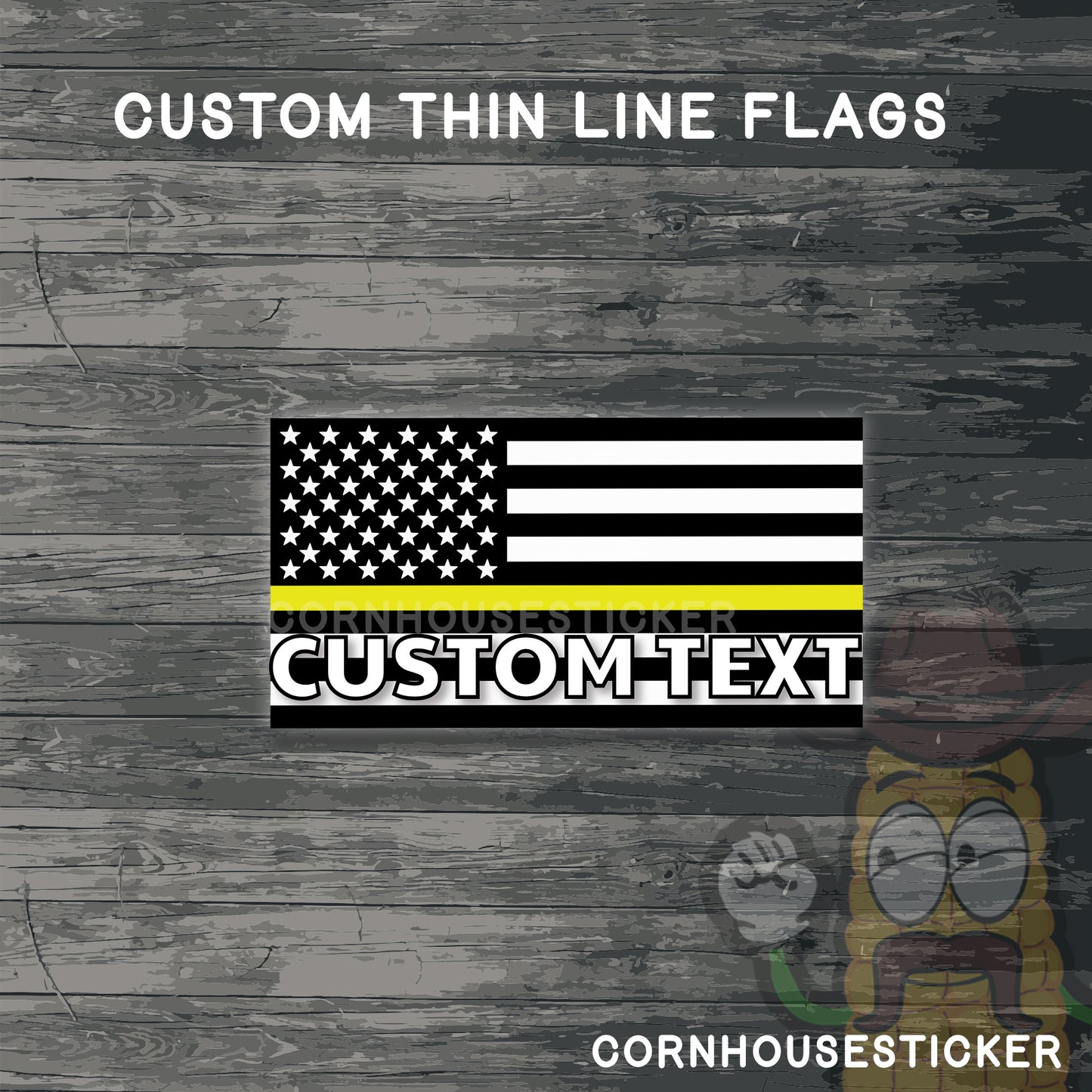 Custom thin line stickers (25  STICKERS) | Durable, Weatherproof Vinyl Decal