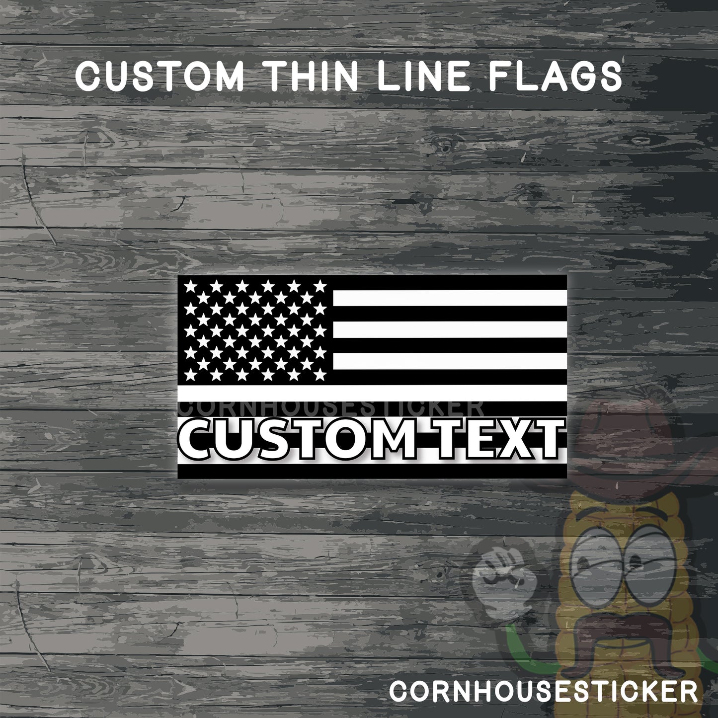 Custom thin line stickers (25  STICKERS) | Durable, Weatherproof Vinyl Decal