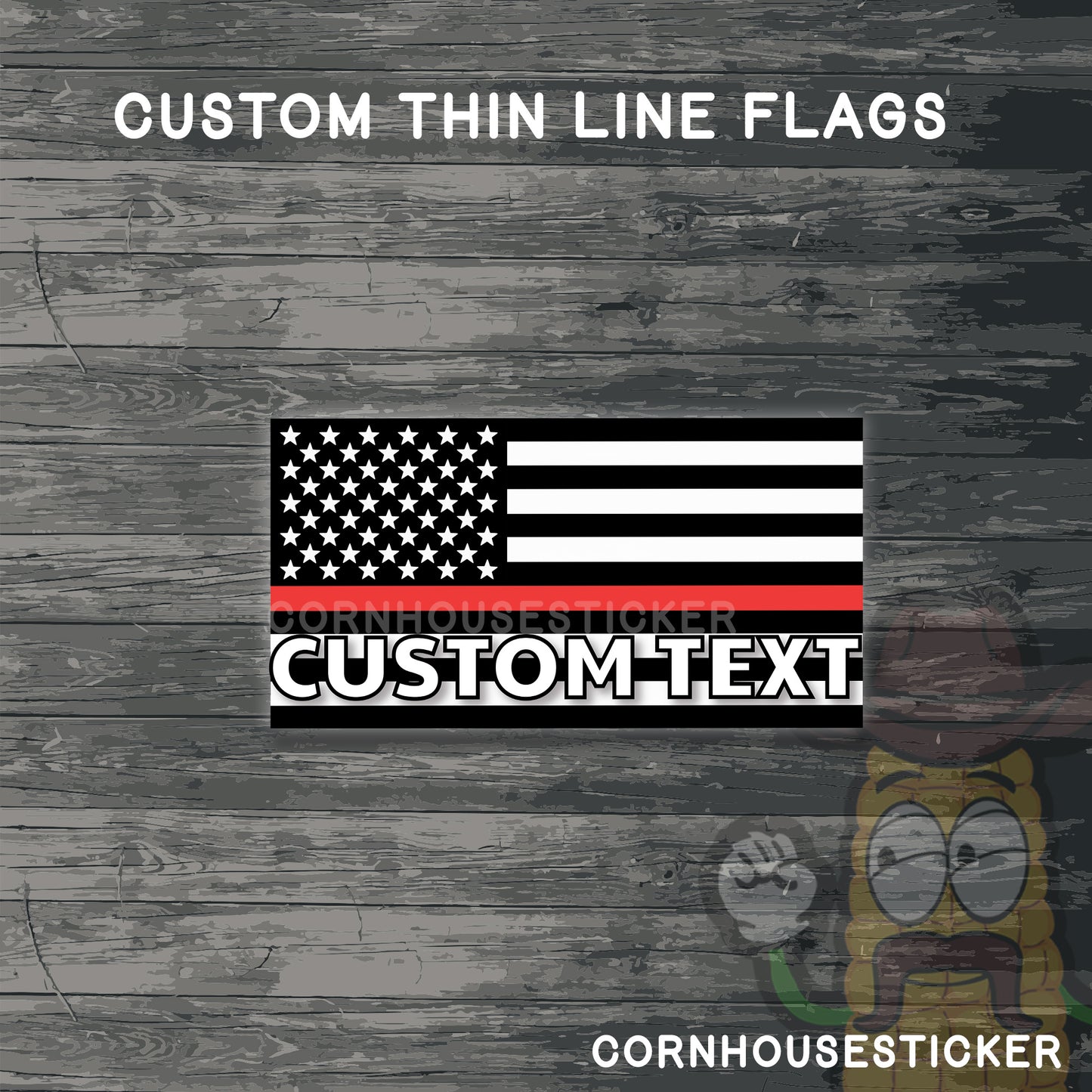 Custom thin line stickers (25  STICKERS) | Durable, Weatherproof Vinyl Decal